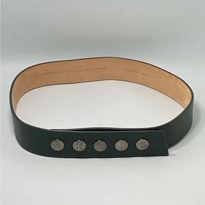 Akris Logo Press Stud Thin Leather Belt size 34(FR)